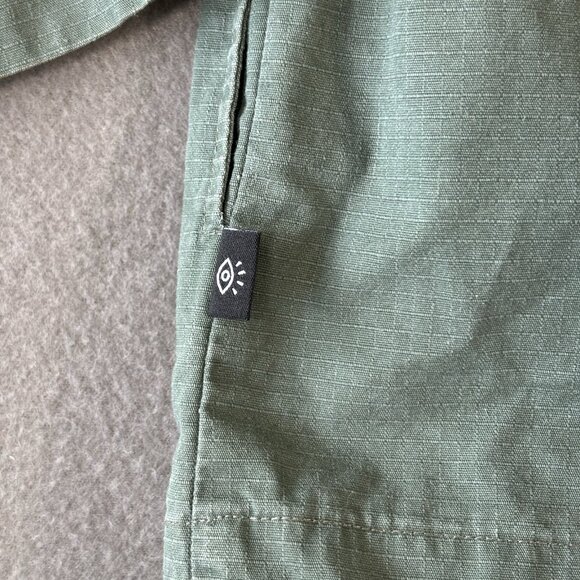 Plenty Humanwear Terence Snaps Shirt Mens M Green Ripstop Workwear Outdoor Coat - Picture 15 of 16